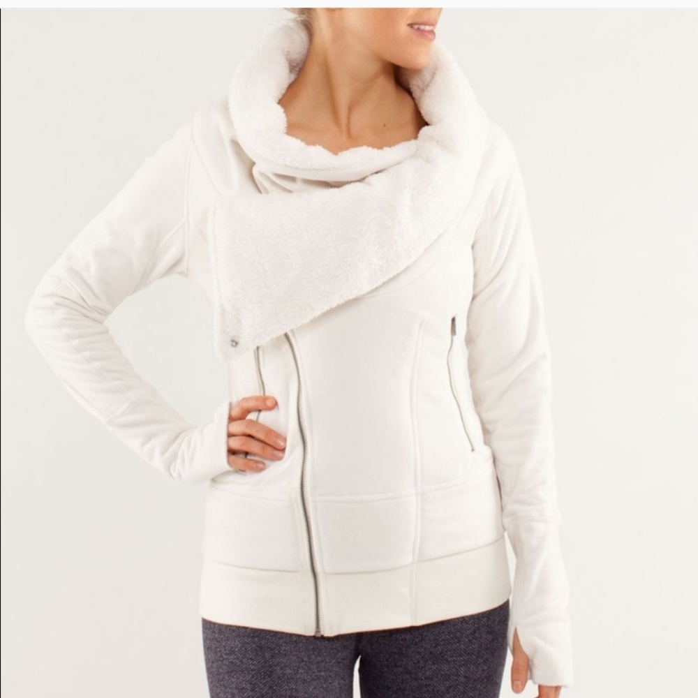 Lululemon Off The Mat Jacket 4 Double Zipper Sherpa - Picture 3 of 14